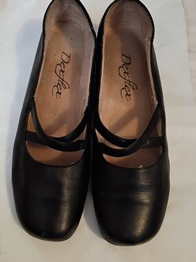 dexflex comfort Black Double-Strap Mary Jane Flats